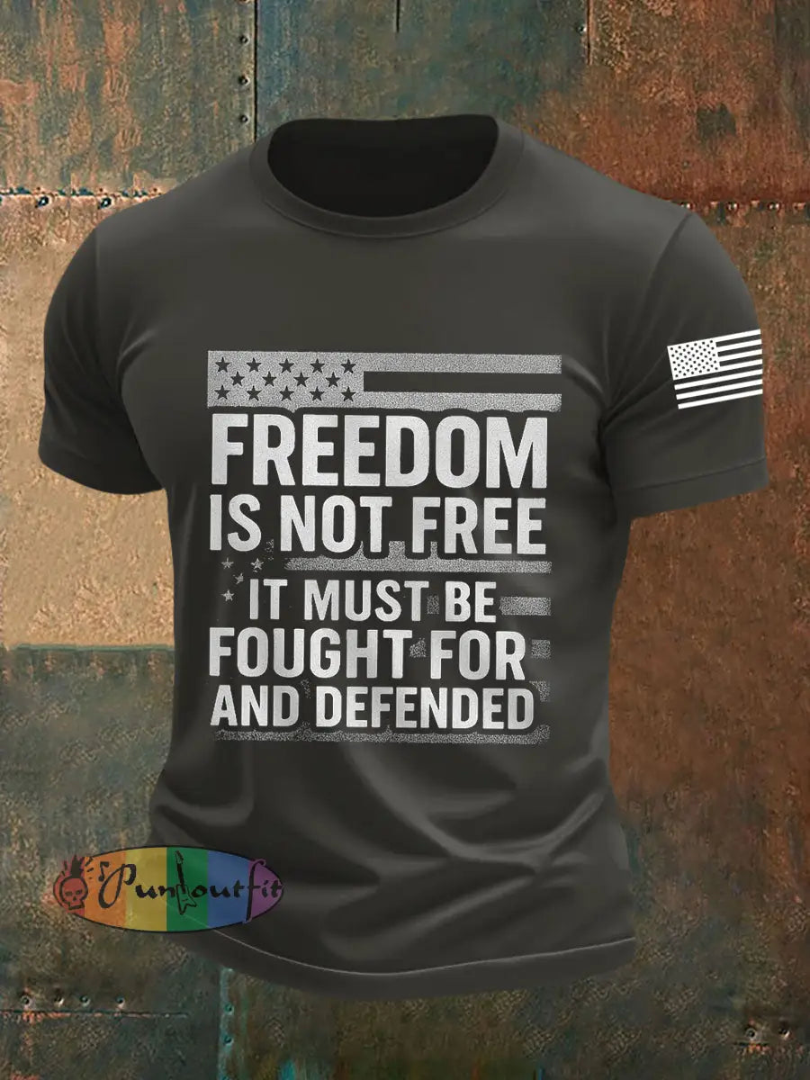 Men’s Freedom Is Not Free R.I.P Charlie Kirk Tee Dark Gray / S