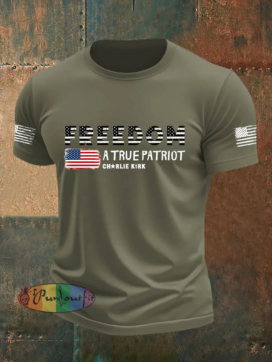 Men’s Freedom Is Not Free This is the Turning Point R.I.P Charlie Kirk Short Sleeve T-shirt Army Green / S