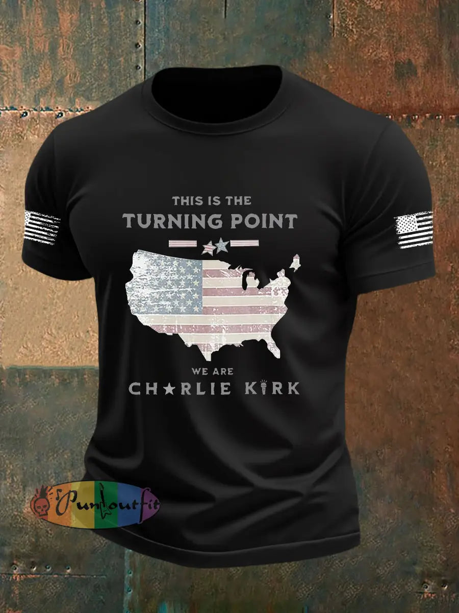 Men’s Freedom Is Not Free This is the Turning Point R.I.P Charlie Kirk Short Sleeve T-shirt Black / S
