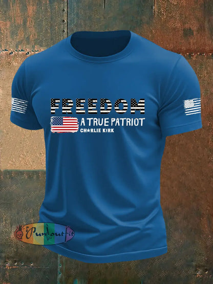 Men’s Freedom Is Not Free This is the Turning Point R.I.P Charlie Kirk Short Sleeve T-shirt Blue / S