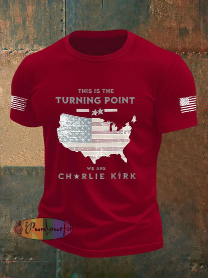 Men’s Freedom Is Not Free This is the Turning Point R.I.P Charlie Kirk Short Sleeve T-shirt Deep Red / S