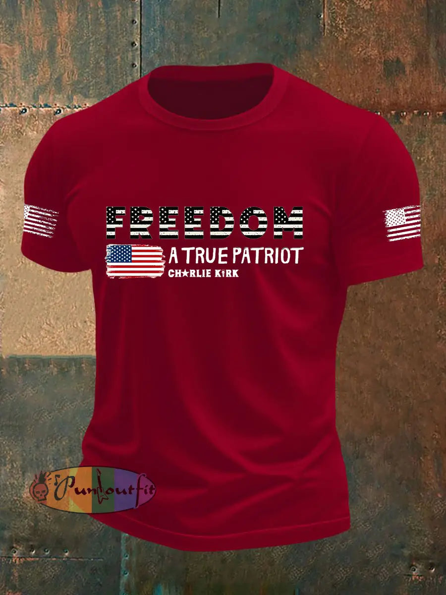 Men’s Freedom Is Not Free This is the Turning Point R.I.P Charlie Kirk Short Sleeve T-shirt Deep Red / S