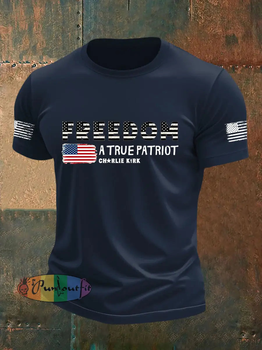 Men’s Freedom Is Not Free This is the Turning Point R.I.P Charlie Kirk Short Sleeve T-shirt Navy Blue / S