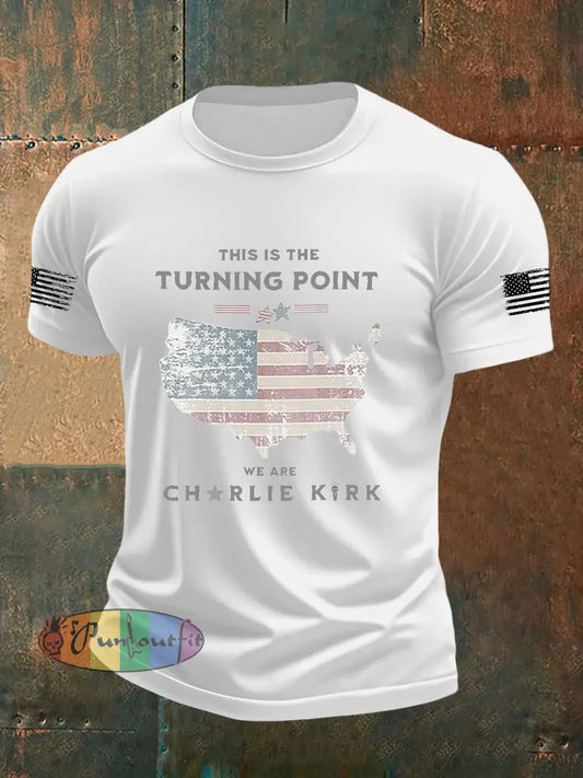Men’s Freedom Is Not Free This is the Turning Point R.I.P Charlie Kirk Short Sleeve T-shirt White / S