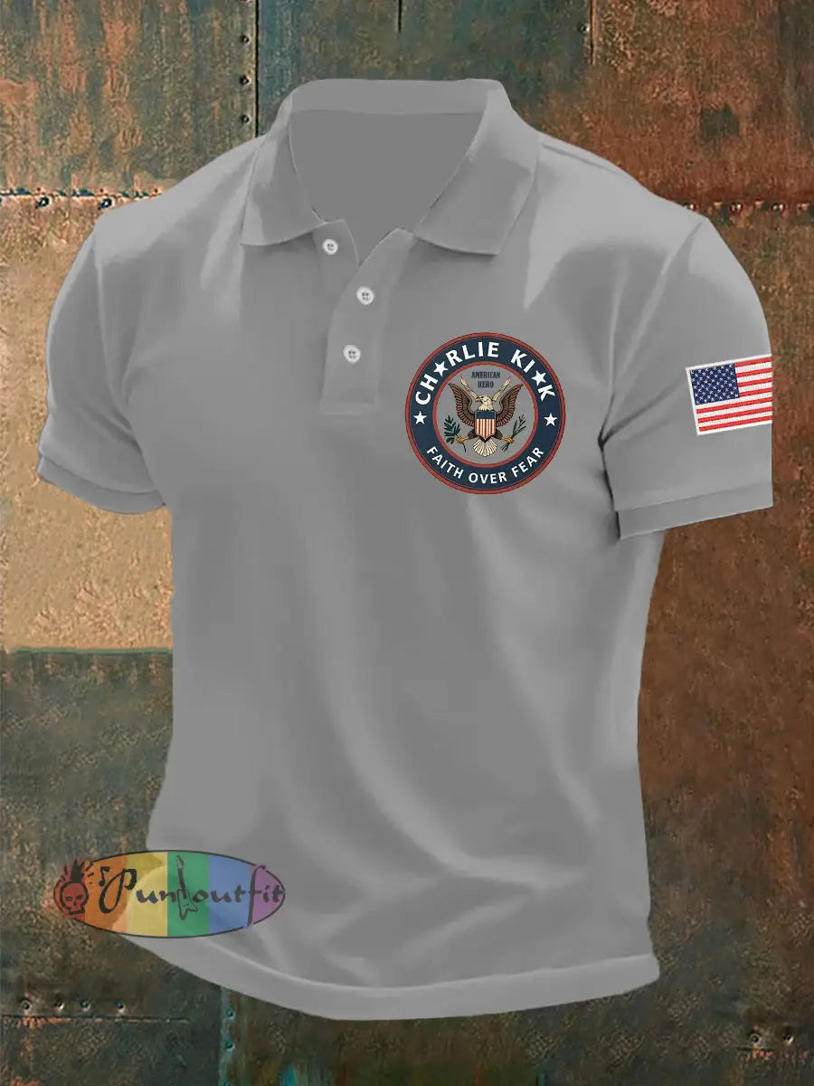 Men’s Freedom Is Not Free This is the Turning Point R.I.P Charlie Kirk Short Sleeve Top Light Gray / S