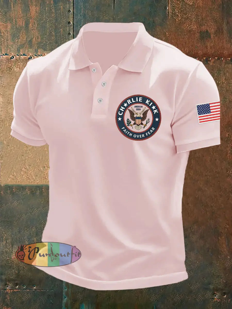 Men’s Freedom Is Not Free This is the Turning Point R.I.P Charlie Kirk Short Sleeve Top Light Pink / S