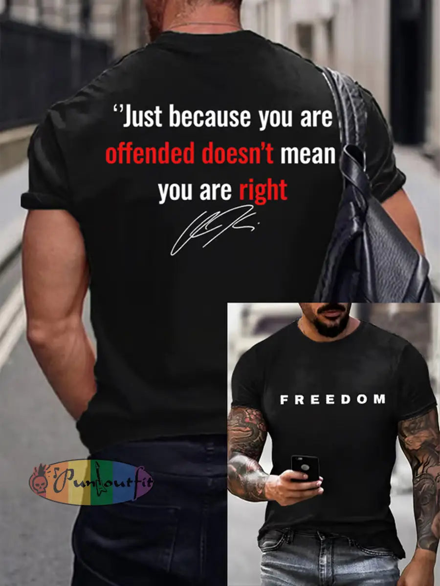 Men’s ’Freedom Isn’t Free’ Turning Point Charlie Kirk Commemorative T-Shirt B / S