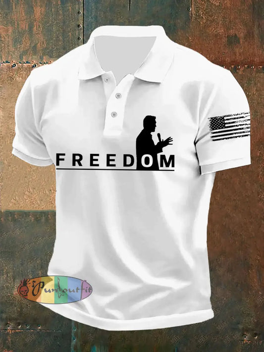 Men’s Freedom Print Shirt White / S