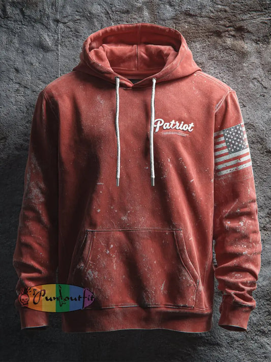Men’s Freedom Printed Casual Hoodie As picture / S