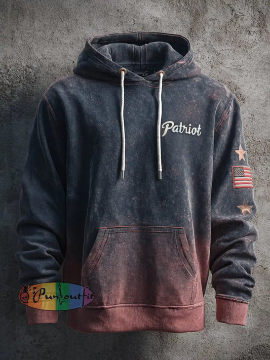 Men’s Freedom Printed Casual Hoodie As picture / S