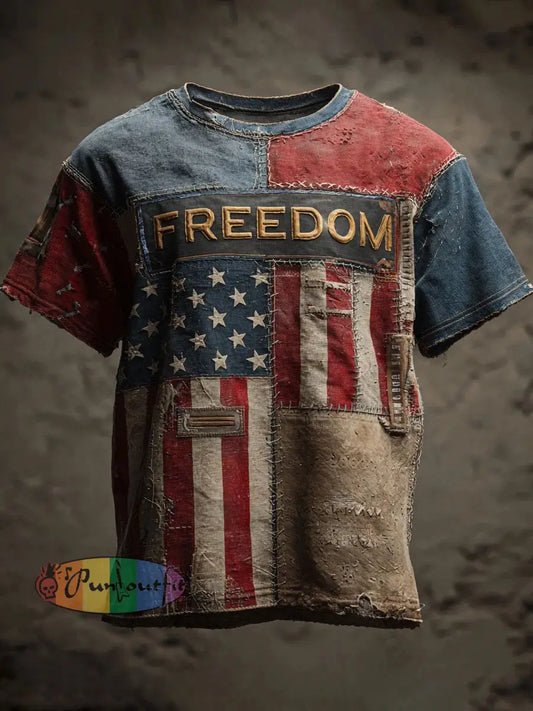 Men’s Freedom Printed Casual T-shirt As picture / S
