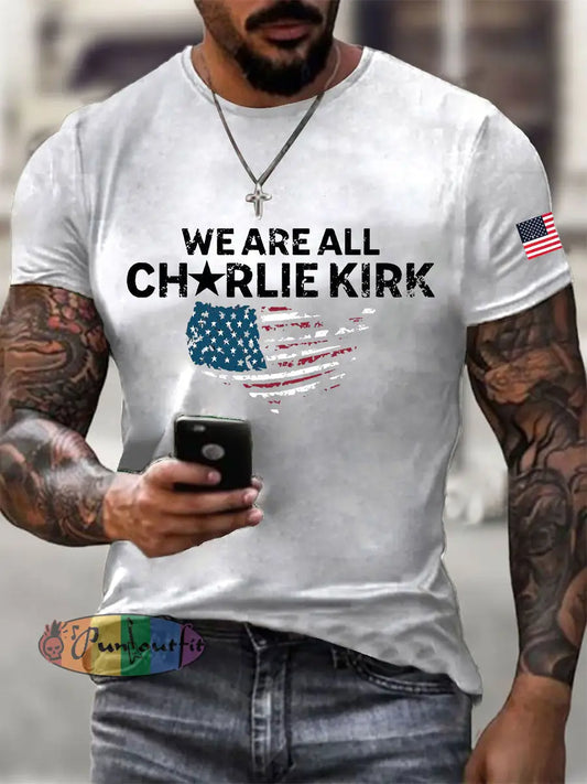 Men’s Freedom Printed Casual T-shirt White / S