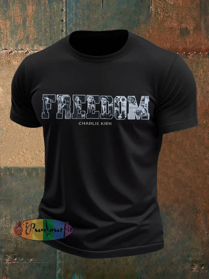 Men’s Freedom Printed T-shirt Black / S