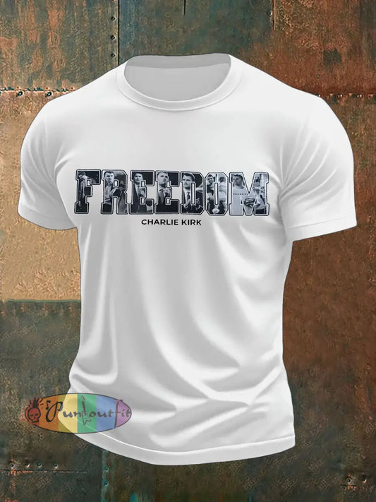 Men’s Freedom Printed T-shirt White / S