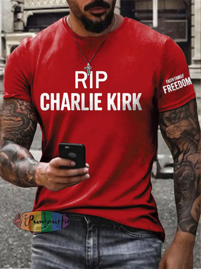 Men’s Freedom Rip Printed T-shirt Pure Red / S