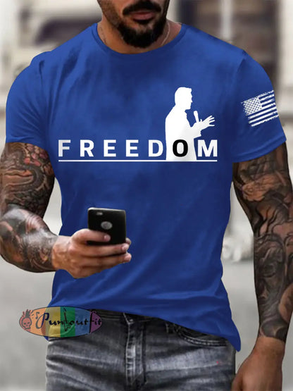 Men’s FREEDOM short-sleeved T-shirt Royal Blue / S