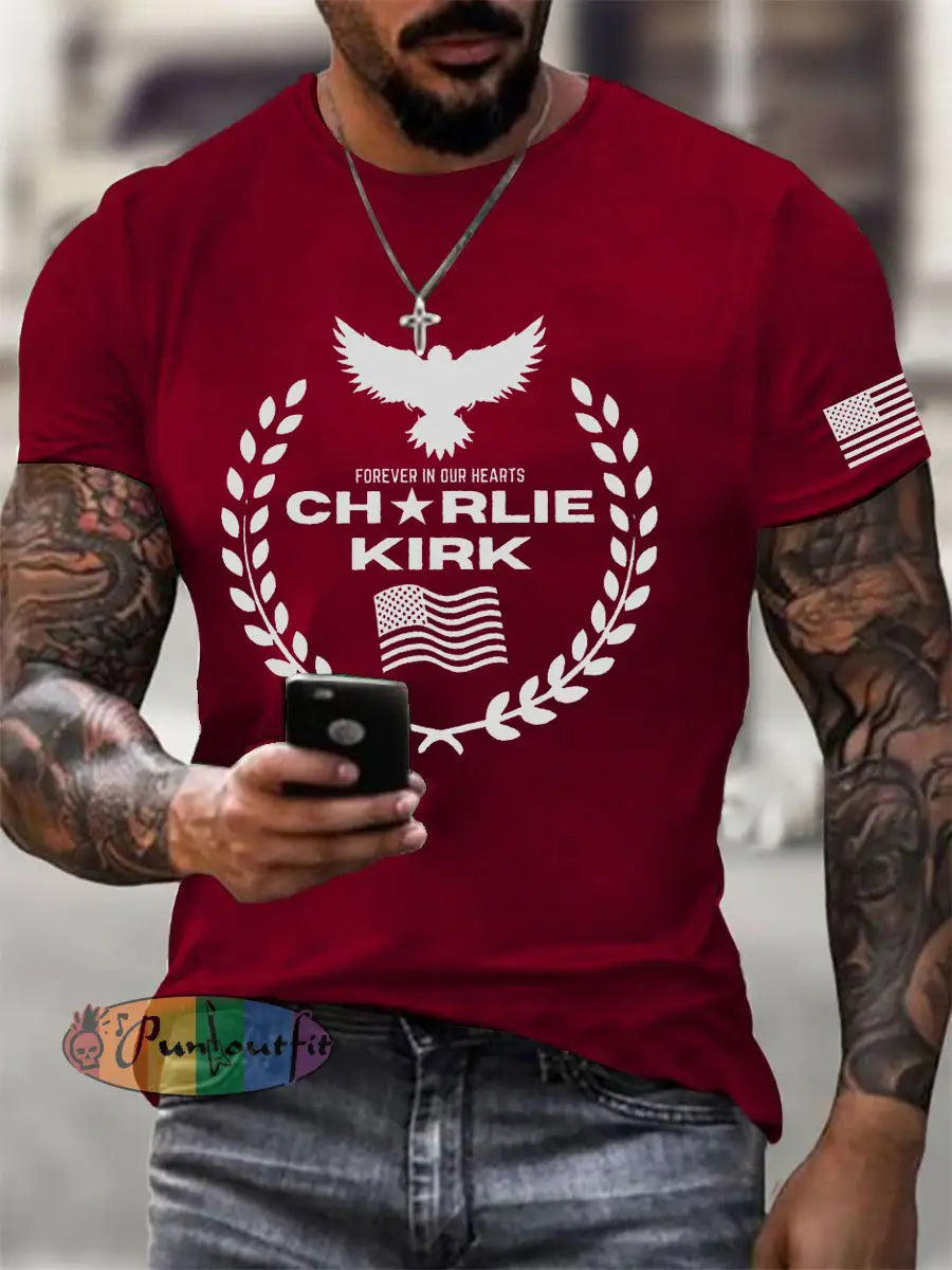 Men’s FREEDOM T-shirt Deep Red / S