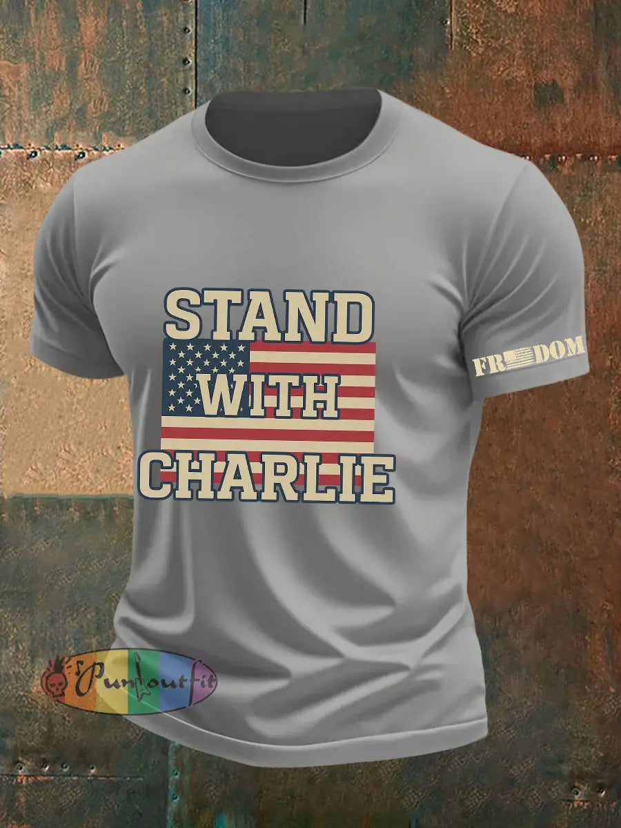 Men’s FREEDOM T-shirt Light Gray / S