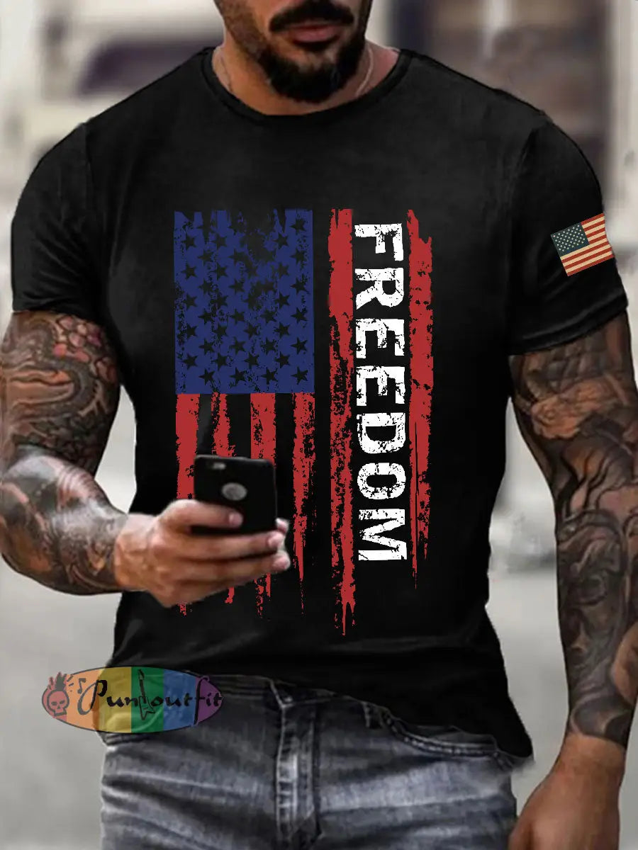Men’s freedom T-shirts Black / S