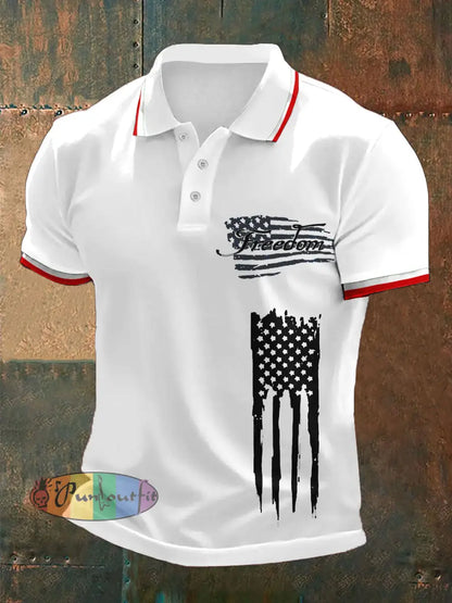 Men’s Freedom Turning Point Printed Casual Tops White / S