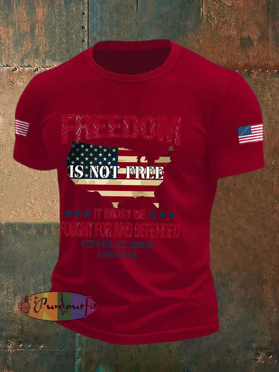 Men’s Freedom Turning Point Printed T-shirt Deep Red / S
