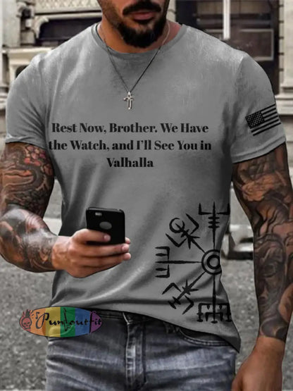 Men’s Freedom Turning Point Printed T-shirt Light Gray / S