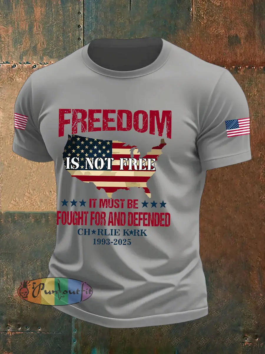 Men’s Freedom Turning Point Printed T-shirt Light Gray / S