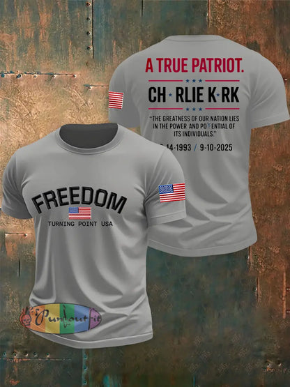 Men’s Freedom Turning Point Printed T-shirt Light Gray / S