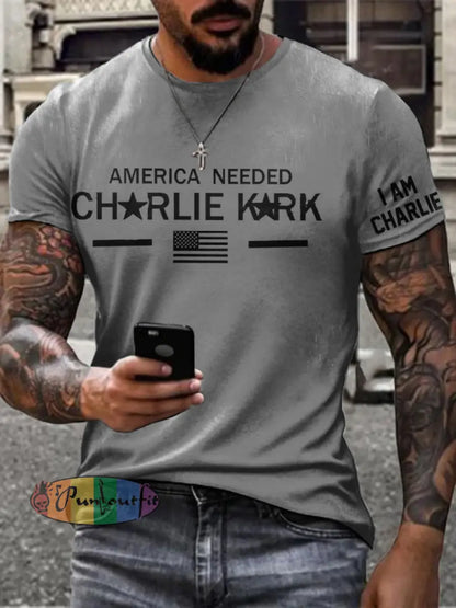 Men’s Freedom Turning Point Printed T-shirt Light Gray / S