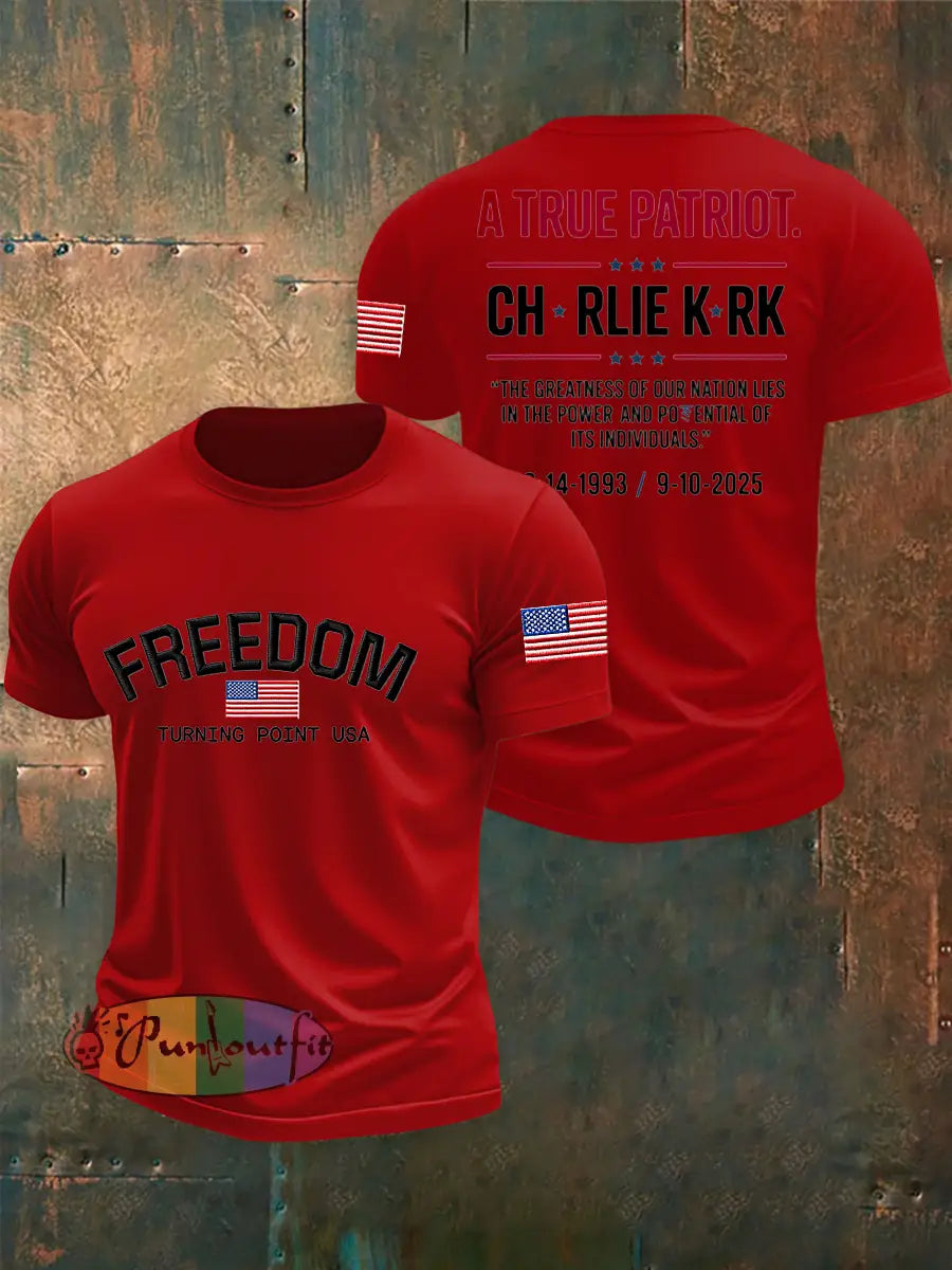 Men’s Freedom Turning Point Printed T-shirt Pure Red / S