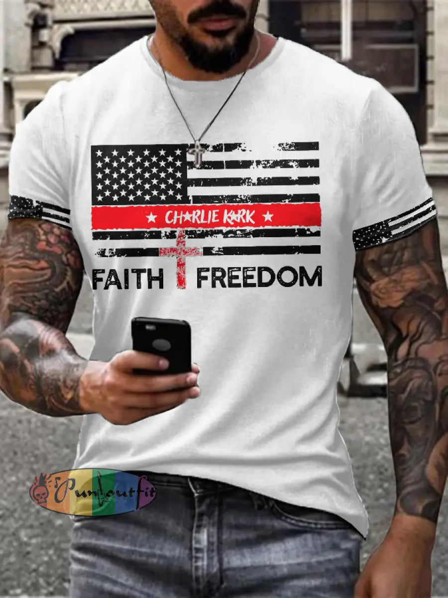 Men’s Freedom Turning Point Printed T-shirt White / S