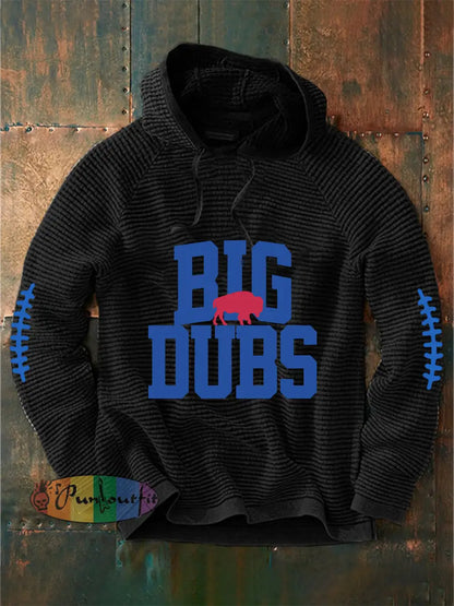 Men’s Go Buffalo Big Dubs Football Fans Lovers Gameday Casual French Terry Hoodie Black / S