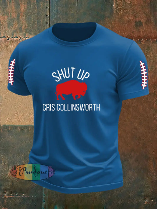 Men’s Go Buffalo Football Fans Lovers Gameday Casual Short Sleeve T-shirt Blue / S