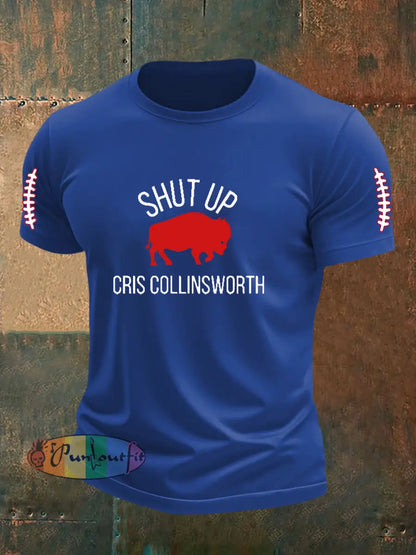 Men’s Go Buffalo Football Fans Lovers Gameday Casual Short Sleeve T-shirt Royal Blue / S