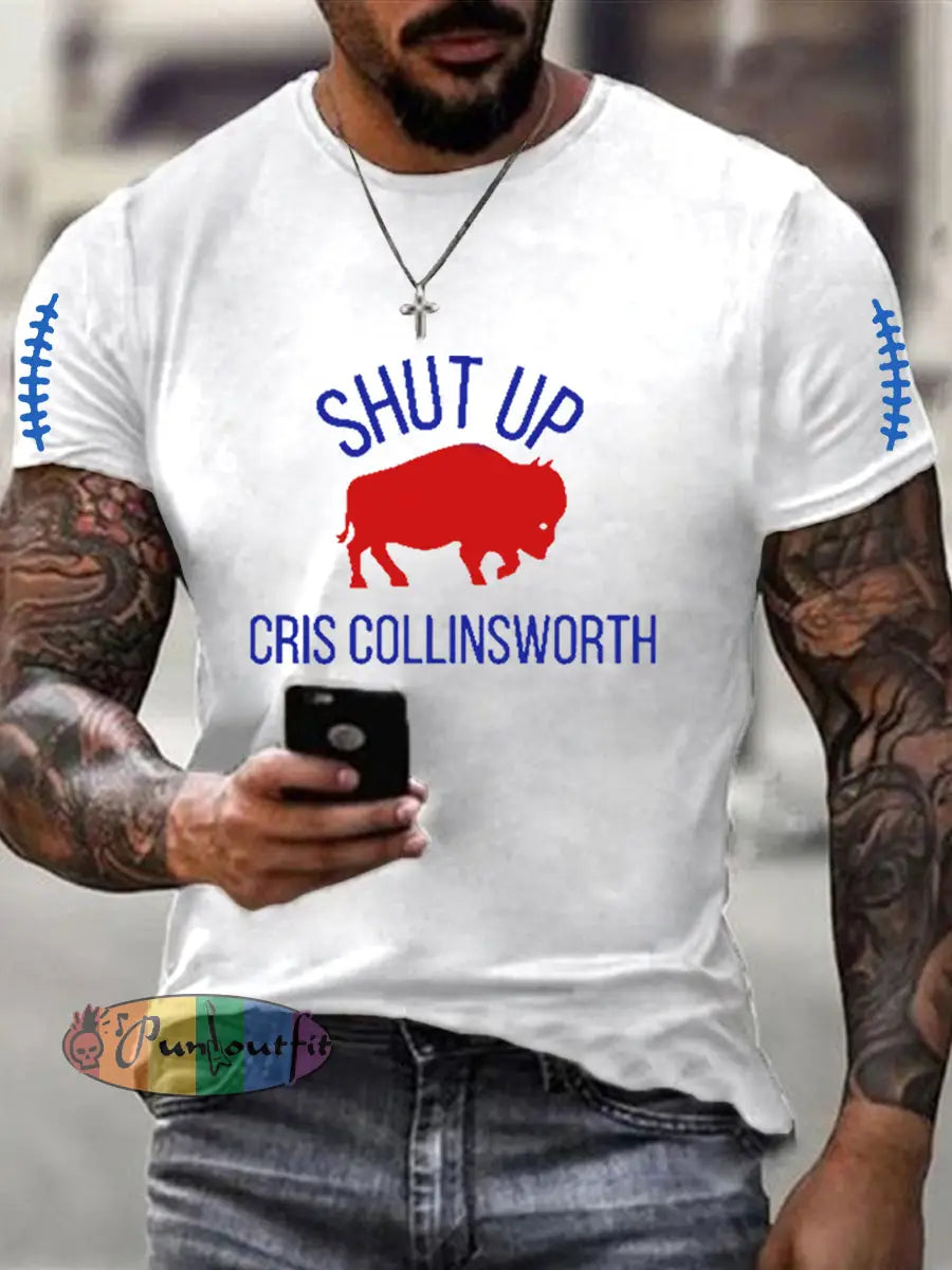 Men’s Go Buffalo Football Fans Lovers Gameday Casual Short Sleeve T-shirt White / S
