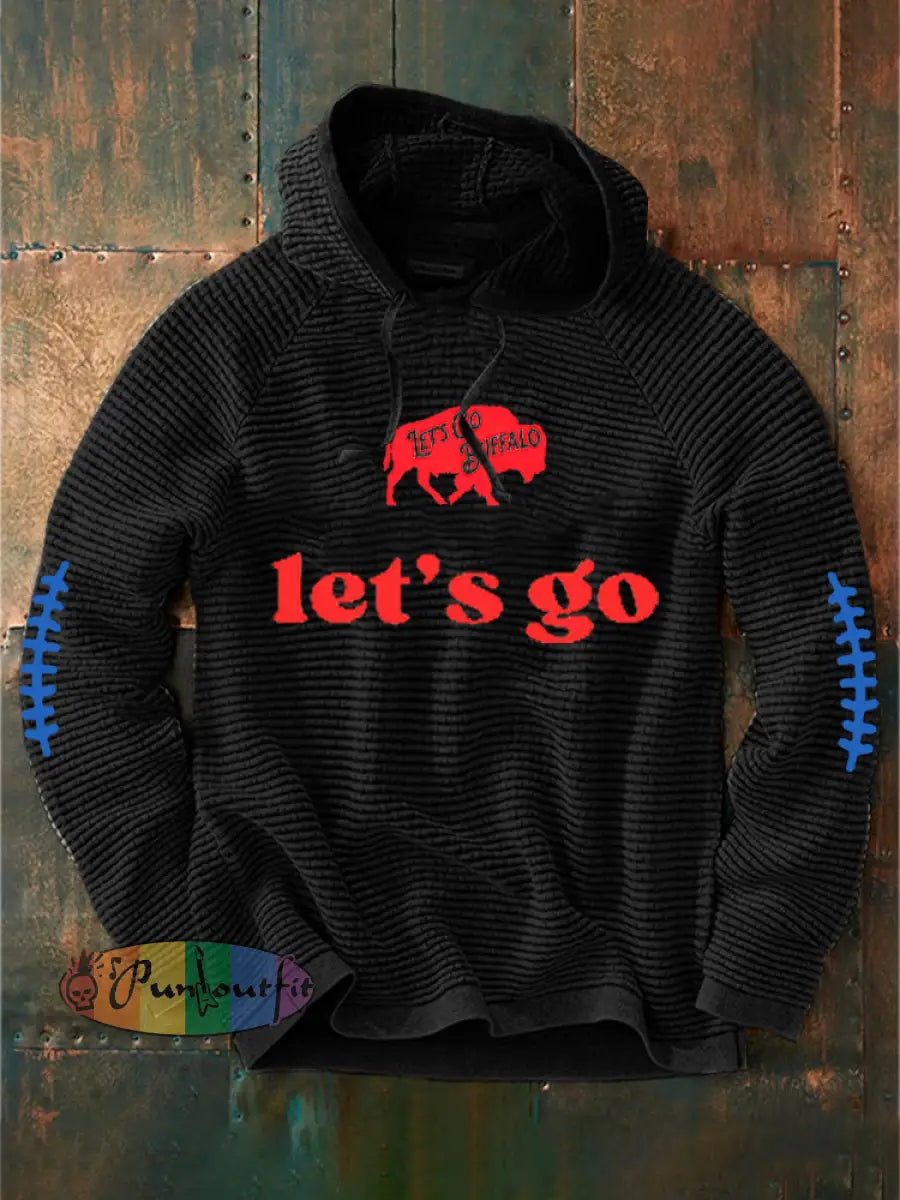 Men’s Go Buffalo Football Fans Lovers Gameday Casual Sweatshirt Black / S