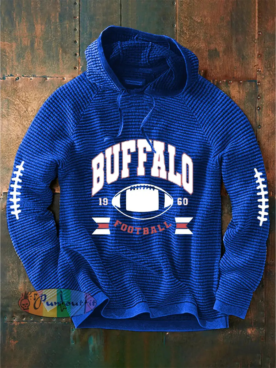 Men’s Go Buffalo Football Fans Lovers Gameday Casual Sweatshirt Blue / S