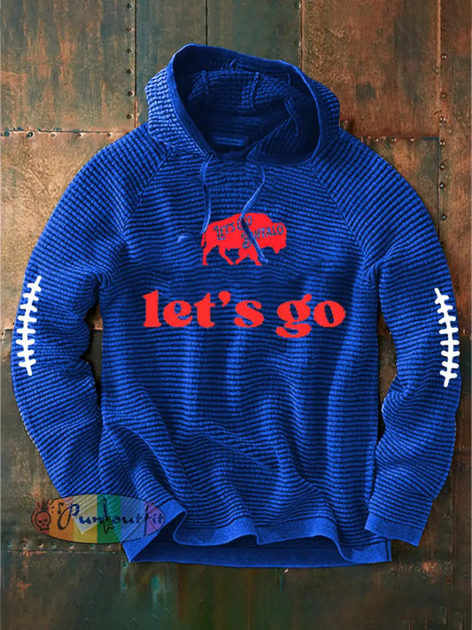 Men’s Go Buffalo Football Fans Lovers Gameday Casual Sweatshirt Blue / S