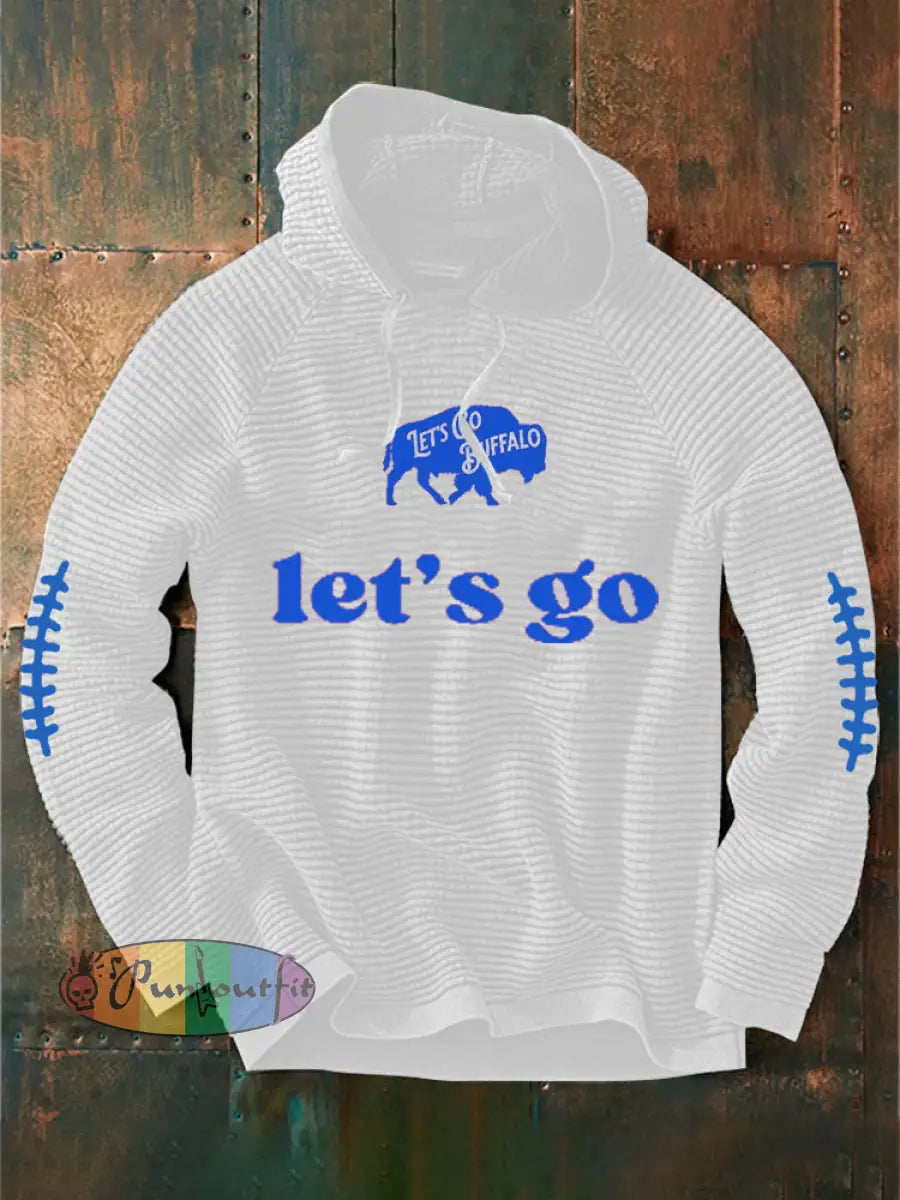 Men’s Go Buffalo Football Fans Lovers Gameday Casual Sweatshirt White / S