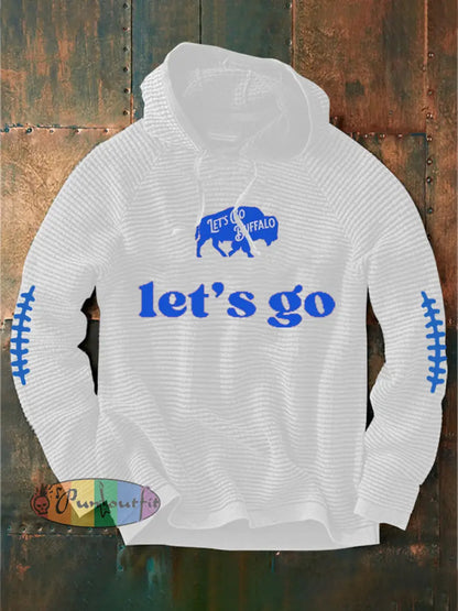 Men’s Go Buffalo Football Fans Lovers Gameday Casual Sweatshirt White / S