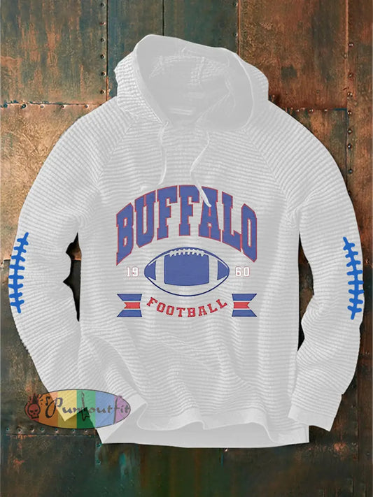 Men’s Go Buffalo Football Fans Lovers Gameday Casual Sweatshirt White / S