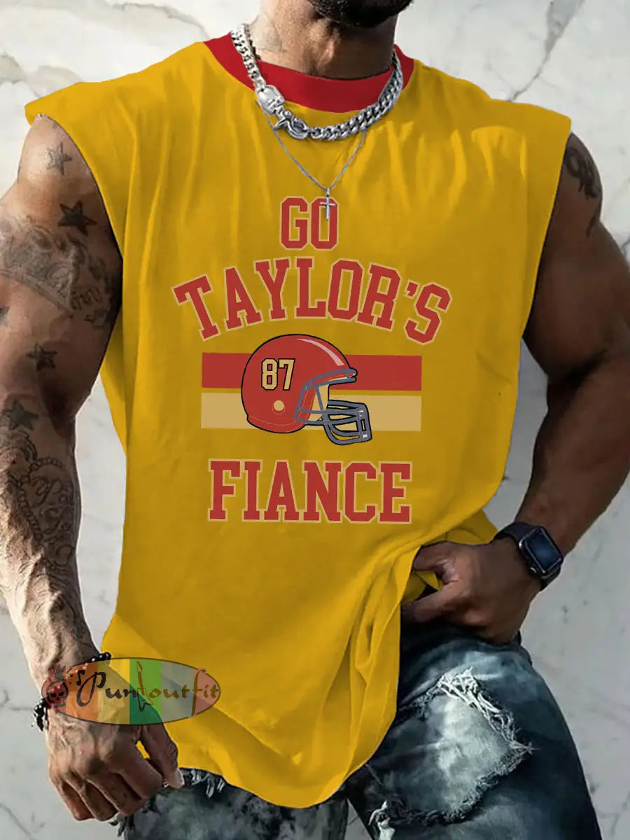Men’s gym teacher and english teacher love story vest Yellow / S