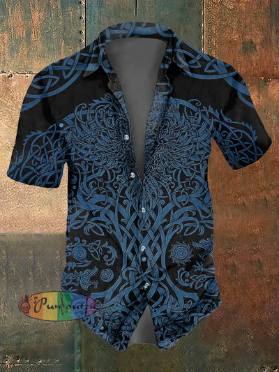 Men’s ice cream Cotton Summer Casual Beach Shirt Short Sleeve Black / S