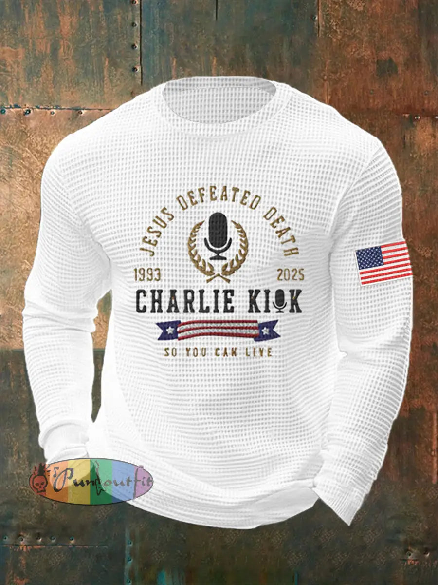 Men’s Jesus Defeated Death So You Can Live R.I.P Charlie Kirk Top White / S