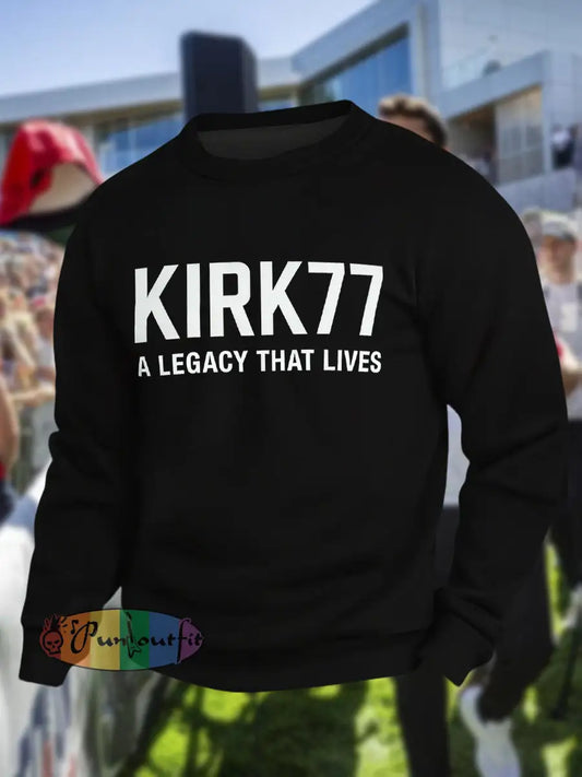 Men’s Kirk77 A Legacy That Lives Crew Neck Sweatshirt Black / S