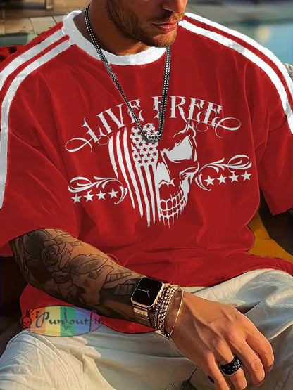 Men’s Live Free Printed T-Shirt Red / S