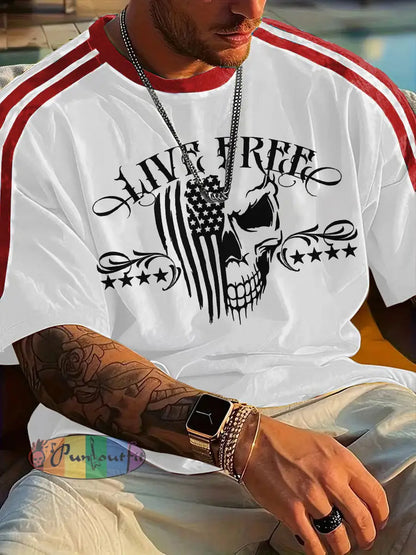 Men’s Live Free Printed T-Shirt White / S