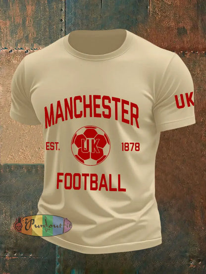 Men’s Manchester football t-shirts Apricot / S