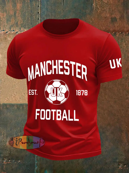 Men’s Manchester football t-shirts Pure Red / S