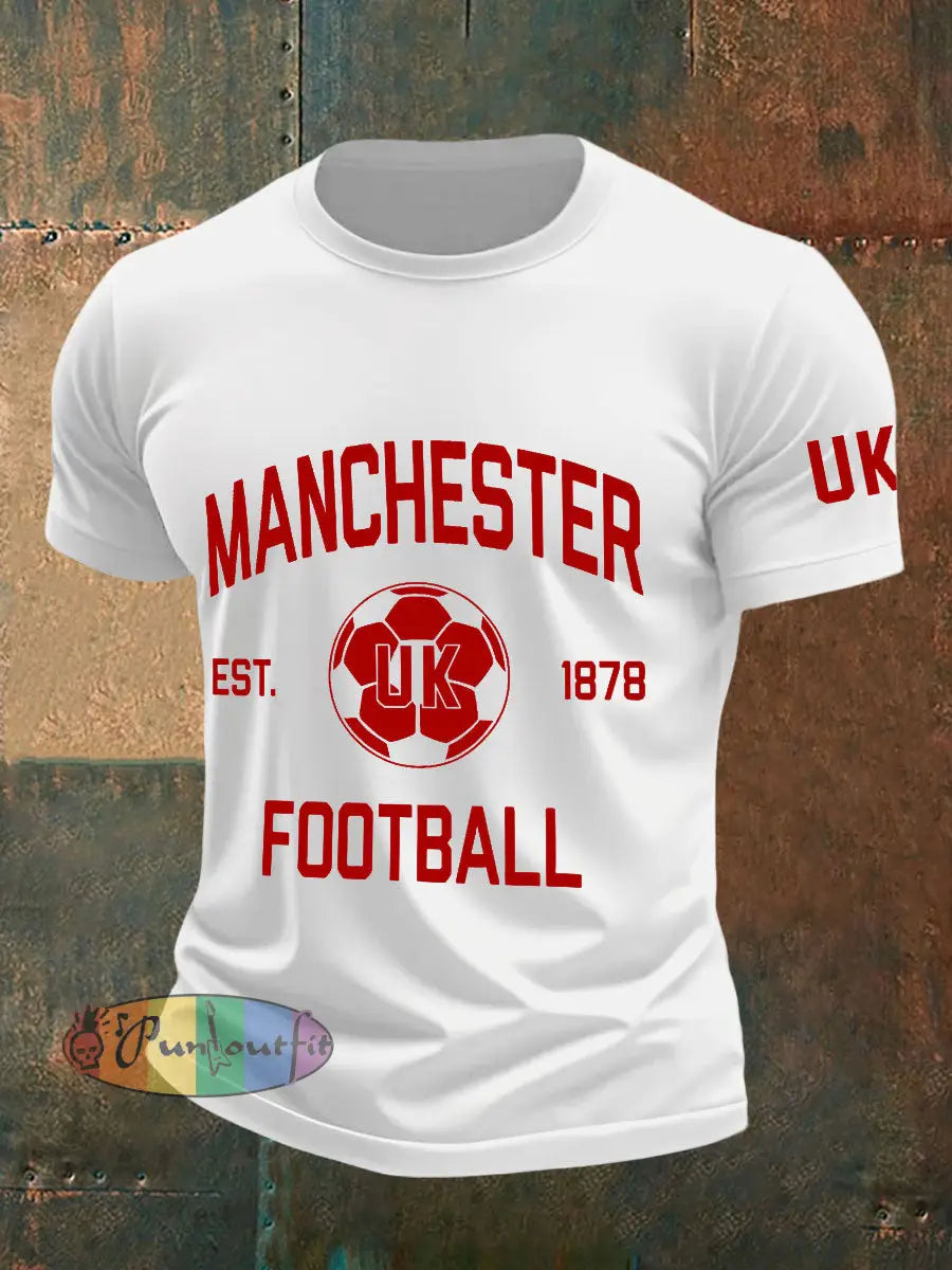 Men’s Manchester football t-shirts White / S
